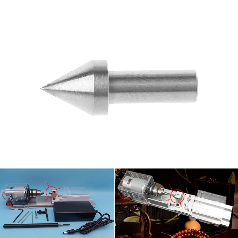 Broca de dedal de centro vivo para Mini máquina de torno, accesorios para carpintería, bricolaje