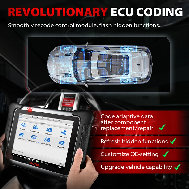 Autel Elite II PRO Diagnostic Scanner J2534 ECU Programmer Key Coding Scan Tools CAN FD/DoIP Upgrade MS909 Elite