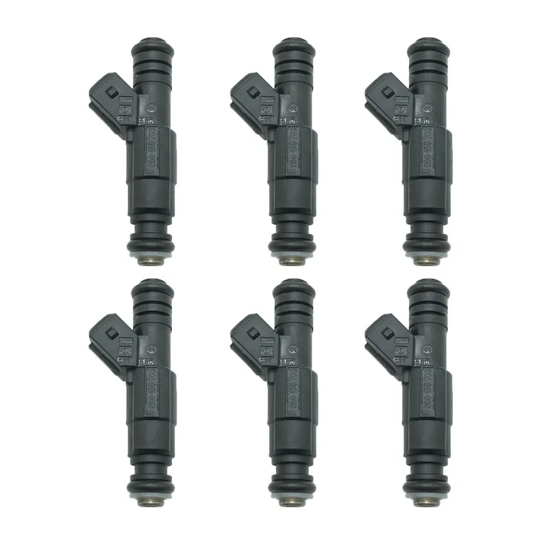 6pcs Fuel Injector 0280155703 Bico For Jeep/Wrangler Cherokee 4.0L L6 Injection 0 280 155 703