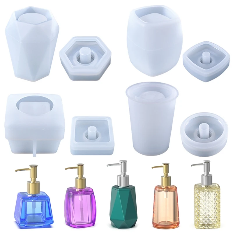 Moule en silicone d'argile de bouteille de parfum de parfum Moules en résine époxy de bouteilles de lotion d'aromathérapie faites à la main de bricolage artisanal Tête d'arrosage de douche