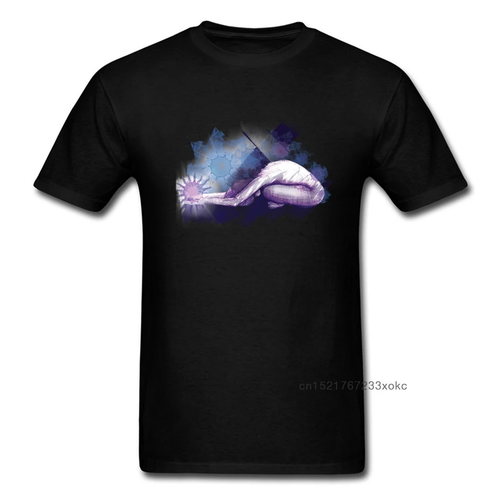 Watercolor Woman Body Painting Men Black T-shirt No Fade Colors Short Sleeve Round Neck Cotton Tops Fit T Shirts