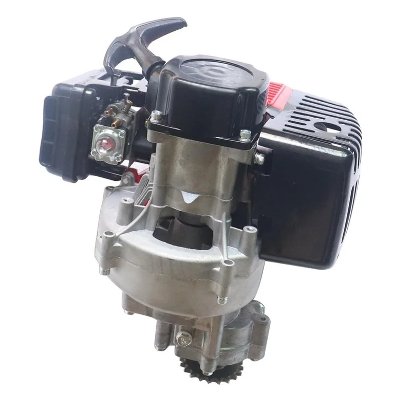 43cc Engine With Gearbox For 2 Stroke  Pull Start Engine Motor Mini Dirt bike Pocket Bike Mini Atv Gas G-Scooter Parts