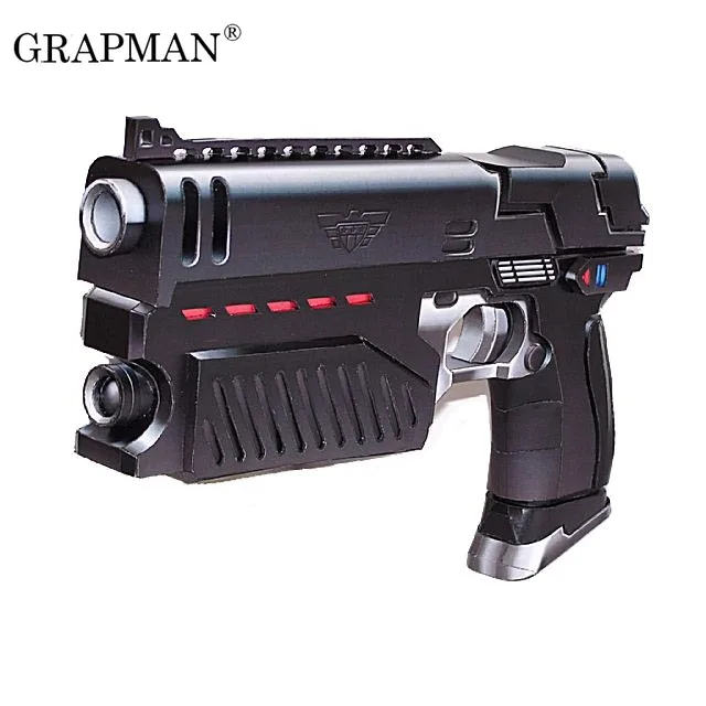 1:1 Overtime Air Combat Police Science Fiction Paper Model Weapon Gun 3D Hand-made Drawings Firearms Military Paper Toys