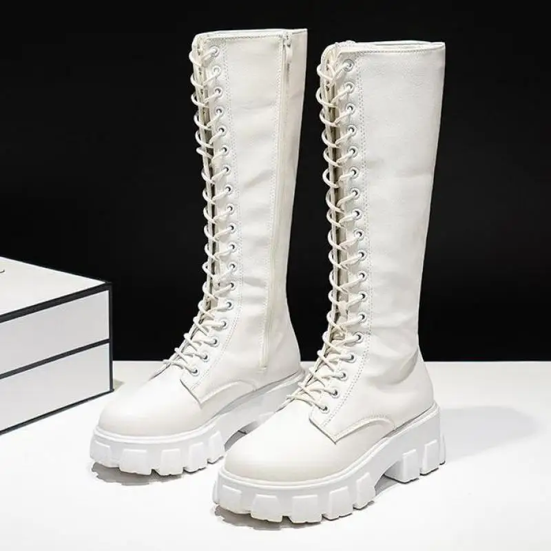 Sexy High Boots Knee-high Pu Boots High Heels for Women Fashion Shoes 2021 Spring Autumn Booties Female Size 35-43 Fur Boots