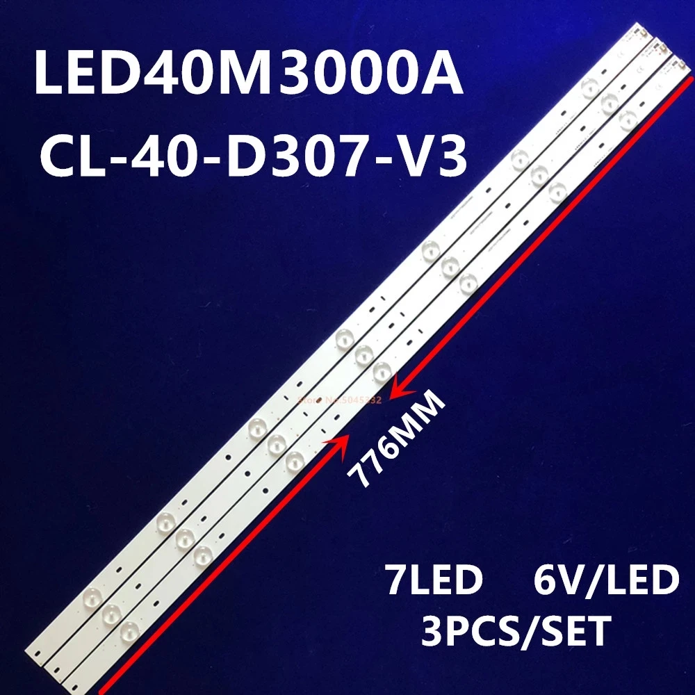 

5set LED Strip CL-40-D307-V3 UBE12F01YT00S42S01231 For 40PHG4109/78 40PFT4109/60 40PFL5708/F7 40PFL3188 40PFL3088H TPT400LA