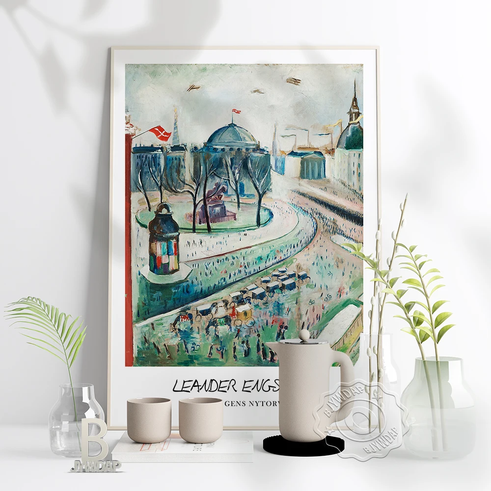 Leander Engstrom Retro Poster Colorful Wilderness Scenes Art Prints Sweden Painter Exhibition Poster Home Kids Room Decor Gift