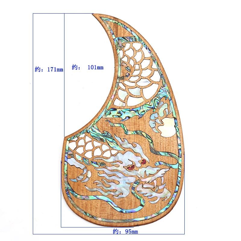 1 قطعة قوم الصوتية الغيتار Pickguard أعلى جودة ذاتية اللصق اختيار الحرس ملصق ل الملحقات الغيتار القيقب مطعمة مع قذيفة