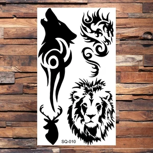 العقرب الأسود الوشم المؤقت للبالغين ، التنين واقعي ، الذئب ، مسامير النمر ، ملصق وهمية ، اليد الإبداعية ، الساق الوشم أعلى 11 بيع الوشم الغابة السوداء معنى - No8