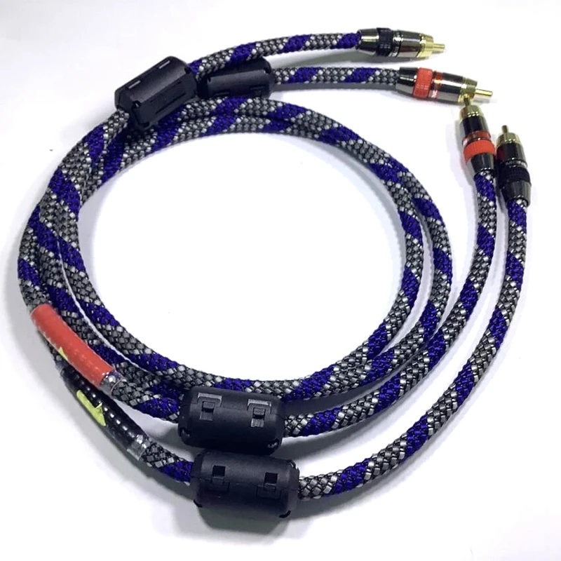 كابل HIFI RCA عالي الجودة 4N OFC ذكر AMP CD مشغل DVD, سلك Singal للصوت والفيديو