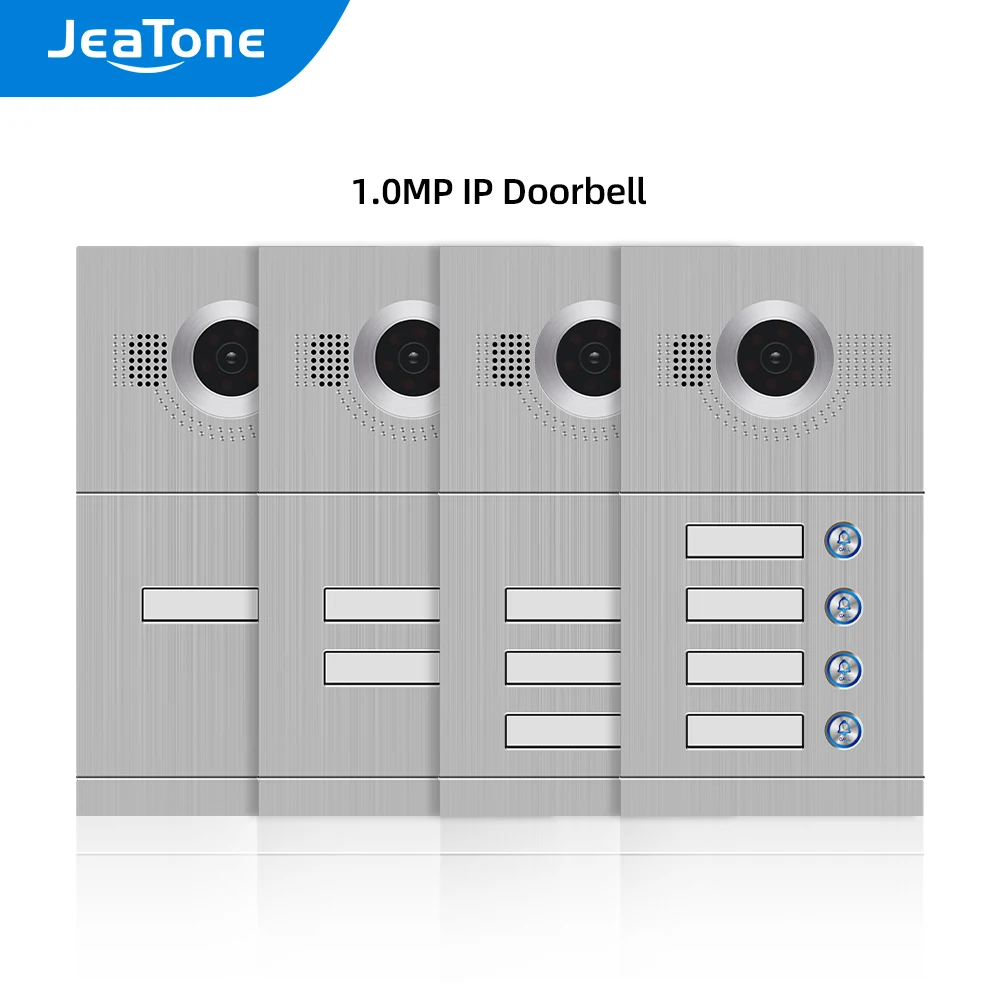 

JeaTone 1.0MP IP Call Panel for 1/2/3/4 Floors Single Apartment with High Resolution Day/Night Vision, IP65 Waterproof Doorbell