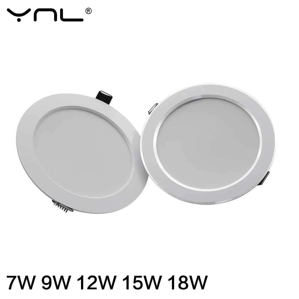 7W 9W 12W 15W 18W Spot LED typu Downlight AC 220V 240V wodoodporny ciepły biały zimny biały kuchnia okrągłe wpuszczone lampy oświetlenie punktowe LED