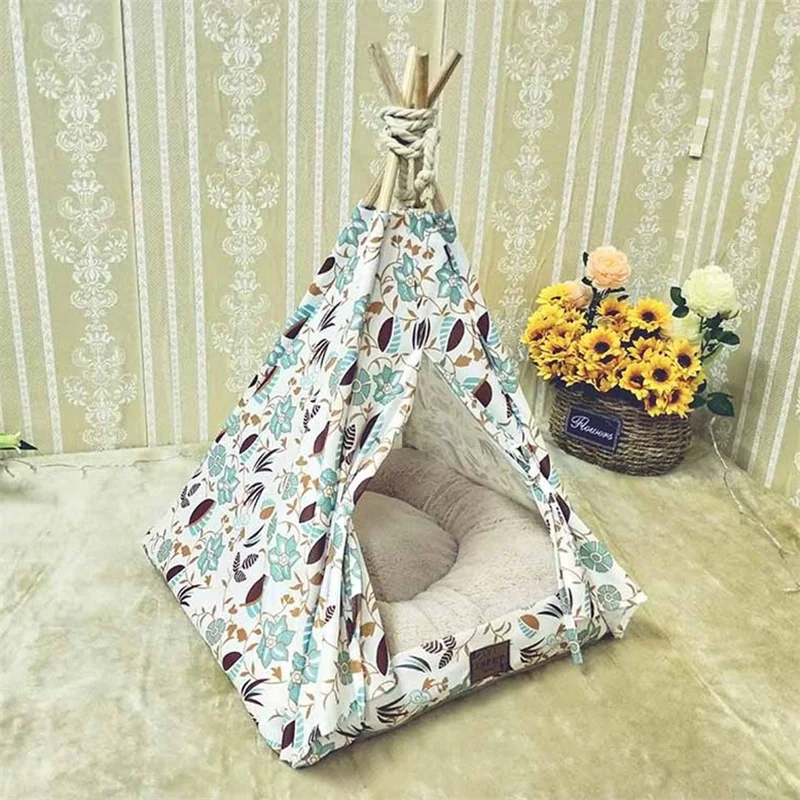 

Pet tent cat kennel removable and washable canvas printing dog tent pet kennel pet mats dog house cat house dog cage pet supplie