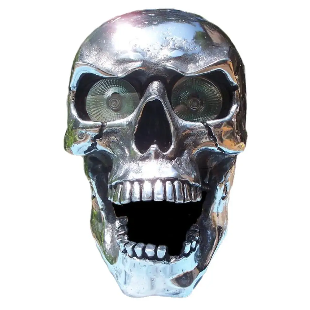 

Universal Custom LED Heada Light Metal Skull High/Low Beam HeadLight HeadlLamp Halloween Motorcycle Decorative Lights