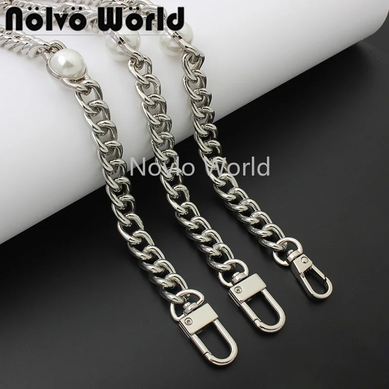 1-5 pieces 60-100-120cm 3.0mm thick silver color aluminum meterial chains for shoulder bag purse chains strap bag accessories