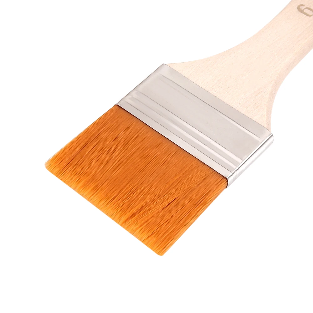 JUSTOOL 12 set di 60 pennelli pennelli piatti diverse dimensioni manici in legno massello pennelli piatti per uso domestico per progetti di vernice
