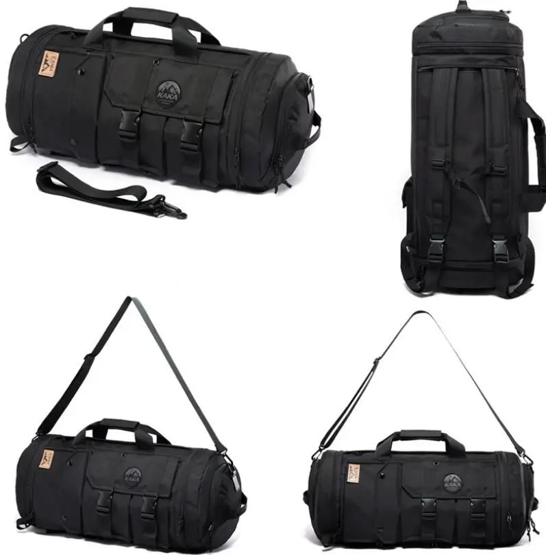 Kaka 45l grande capacidade dos homens sacos de viagem multifuncional saco à prova dwaterproof água viagem bagagem bolsa mochila dos homens uso deveria bolsa ombro