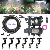 Tank Misting Reptiles Fogger Mist Sprinkler Rainforest Tank 360 Adjustable Aquarium Aquatic Pet 10M Cooling System 6 Nozzles