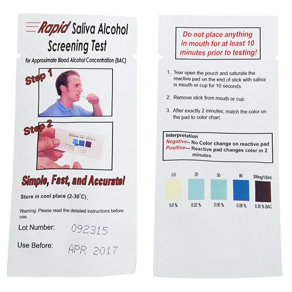 

GREENWON Rapid Saliva Alcohol Test Strip