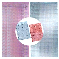 Telón de Fondo con Lentejuelas, Cortina de Láminas, Oropel Brillante, Decoración Centelleante, Medida 2 m, Ideal para Decorar Paredes, Fiestas, Baby Shower, Bodas, Cumpleaños, 2 Unidades