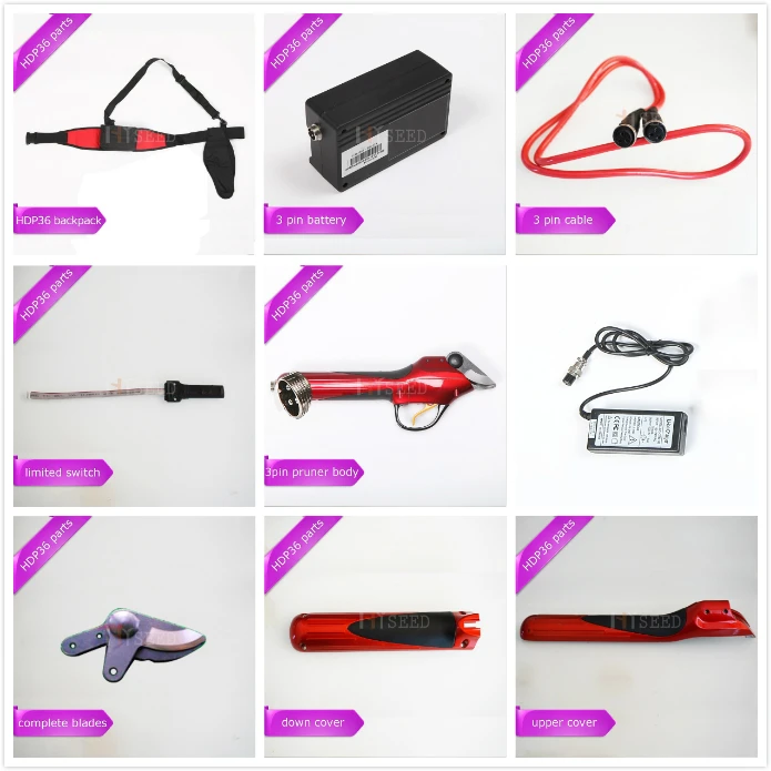 

HDP36 Electric Pruner And Its Spare Parts, Cable, Battery, Switch, Cover And Pruner Body