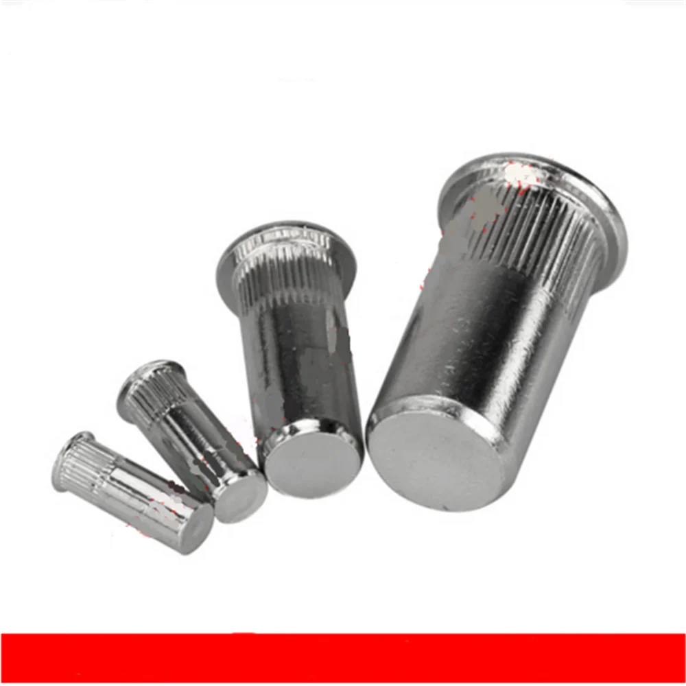 M5/M6/M8/M10 Flat Round Head Cylindrial Rivet Nut With Blind Hole Insert Riveting Nuts inserti Rivnut Insertos Inserts Inserto
