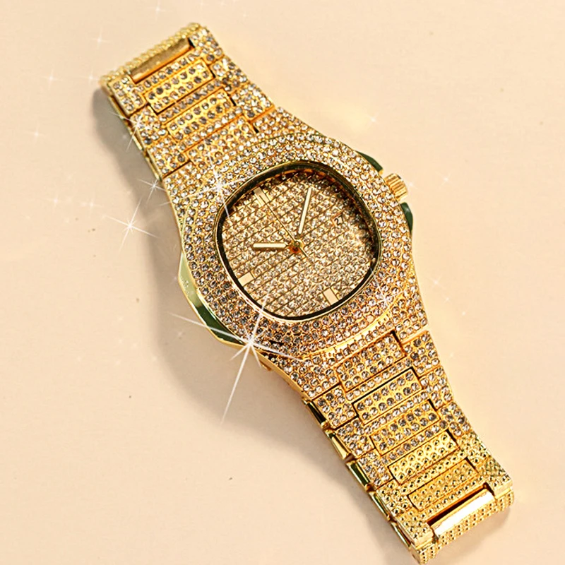 Women Gold Diamond Calendar Watches Women New Watch Geneva Designer Ladies Watch Luxury Brand Quartz Wrist Watch for Women Clock