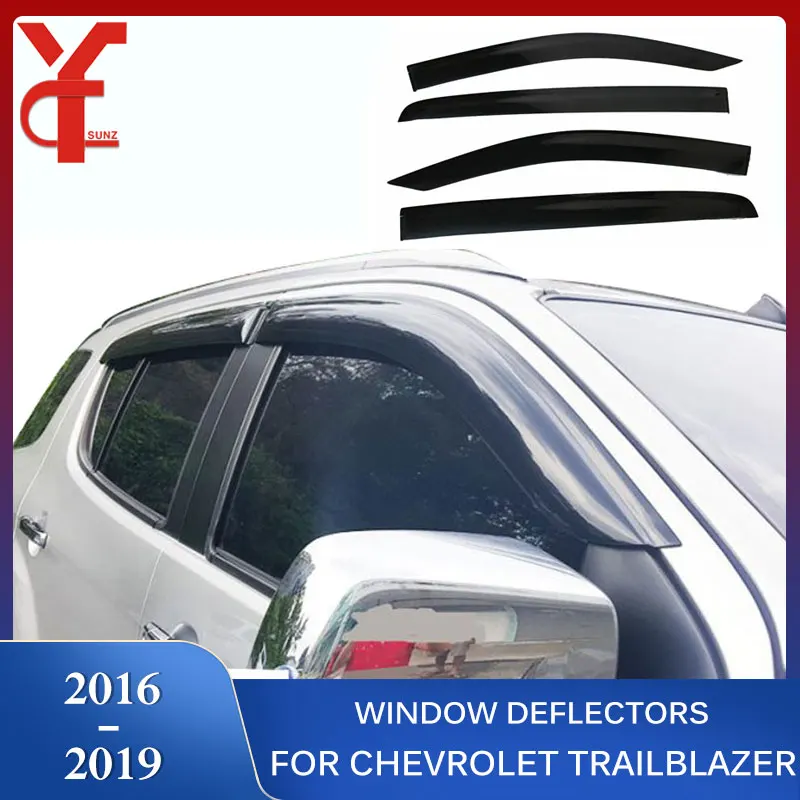 Window Deflectors Weather Shield For chevrolet TrailBlazer 2016 2017 2018 2019 Car Accessories YCSUNZ