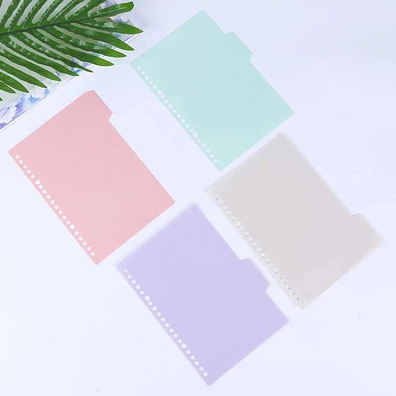 4Pcs/set B5 A5 A6 Binder Index Dividers Index Page for Loose-leaf Notebook Scrapbook Stationery Bookmark School Office Supplies