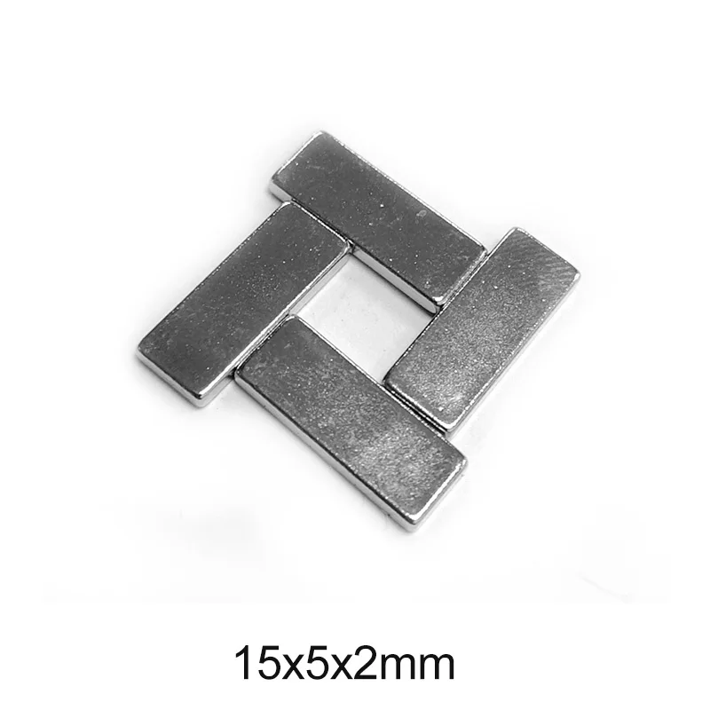 20/50/100/200/300/400pcs 15x5x2 Block Super Strong Magnetic Magnets 15mm*5mm Permanent Neodymium Magnet 15x5x2mm N35 15*5*2