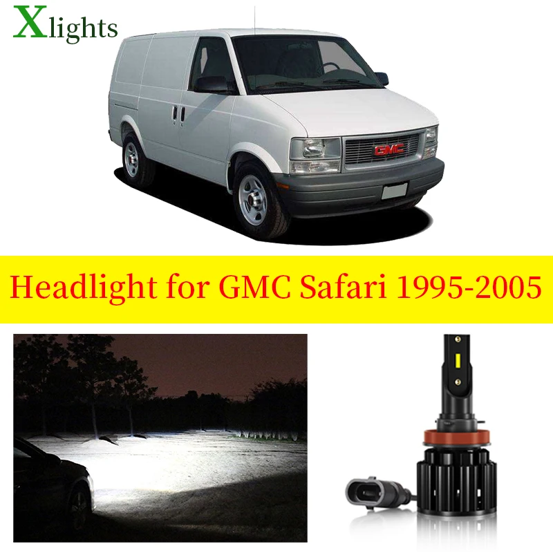 Xlights Car Bulb For GMC Safari 1995 1996 1997 1998 1999 2000 2001 2002 2003 2004 2005Ledヘッドライト12V24V 6000K8000LMローハイビームキャンバスエラーなしフロントライトランプアクセサリー