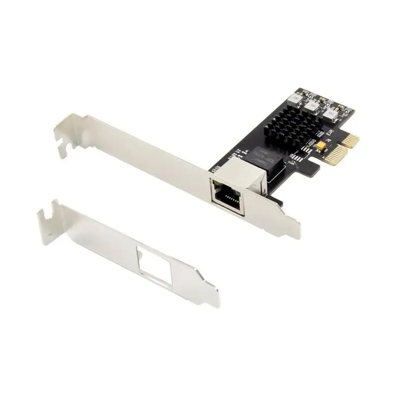 RJ45 1Port PCIE Chip Realtek RTL8125 Single port 10/100/1000M/2.5G Lan Network Adapter Card Desktop Sever Gigabit Ethernet 1000M