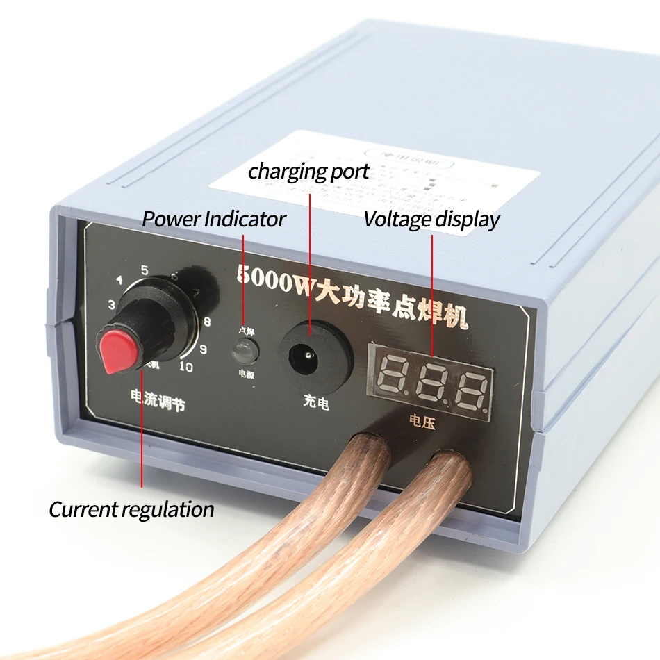 Imagem -02 - Soldador Portátil de Ponto de Alta Potência Máquina de Solda Portátil Corrente 0800a Soldadores Ajustáveis para Bateria 5000 18650 w