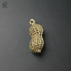 구리 남성용 금속 땅콩 자동차 액세서리 키체인 펜던트 선물, 빈티지 황동 키체인 링, 걸이식 장신구, 쥬얼리 키링