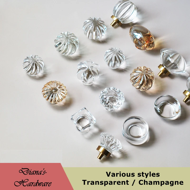 Brass + Crystal Pigeon Egg Glass Knobs Champagne / Transparent Wardrobe  Cabinet Door Handles Drawer Knobs and Pulls Furniture - AliExpress 13