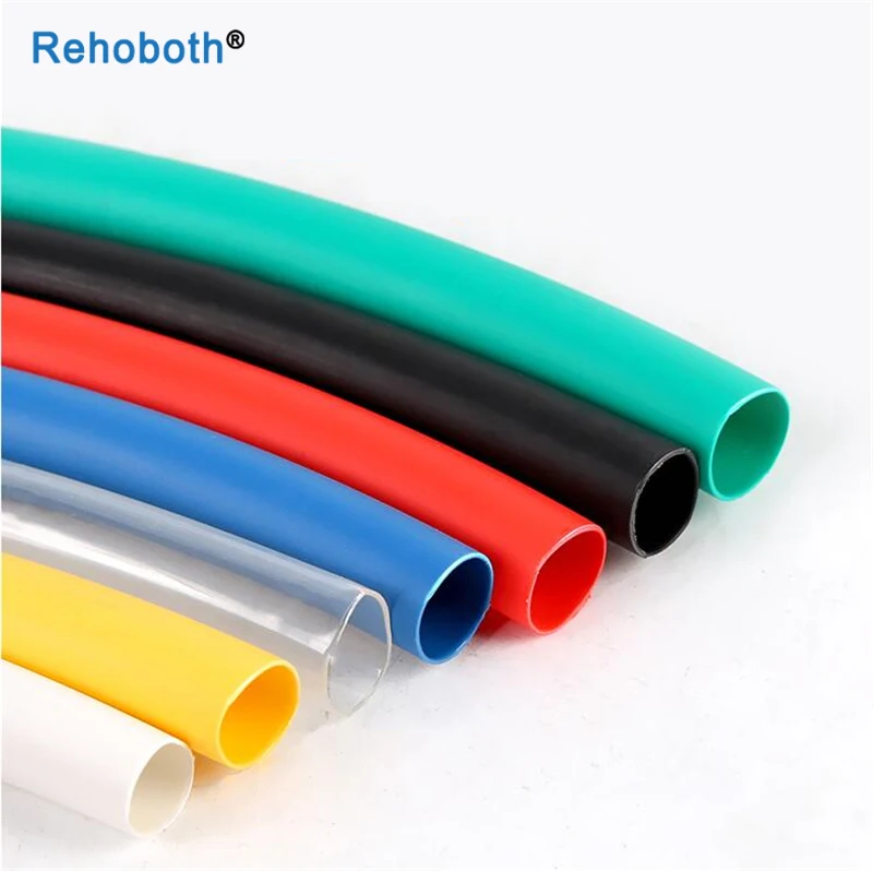 5 M Heat Shrink Tube 2:1 Black White Red Yellow Blue Green Heatshrink Tubing Sleeving Wrap Wire Connector Heat Shrinking