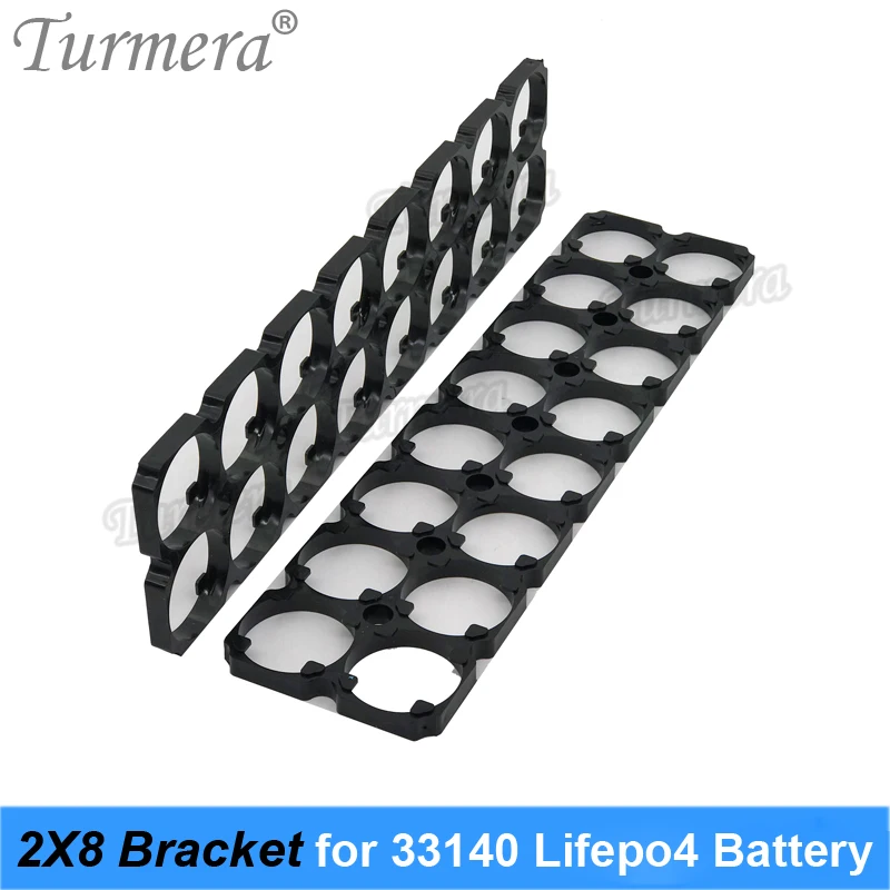 Turmera 2X8 33140 3.2V 15Ah Lifepo4 uchwyt wspornika baterii plastikowa średnica 33.4mm do akumulatora system magazynowania energii słonecznej