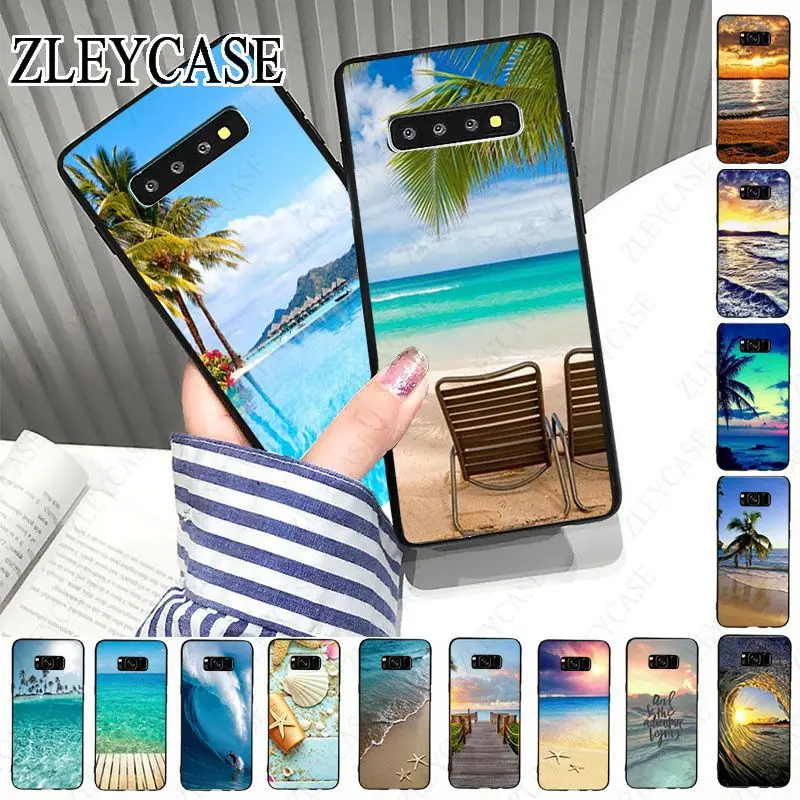 The Sea Waves Beach spray ocean island Cover For Samsung Galaxy S24ULTRA S23ULTRA S21FE S24PLUS S22+ S20PLUS s20ULTRA S20FE case