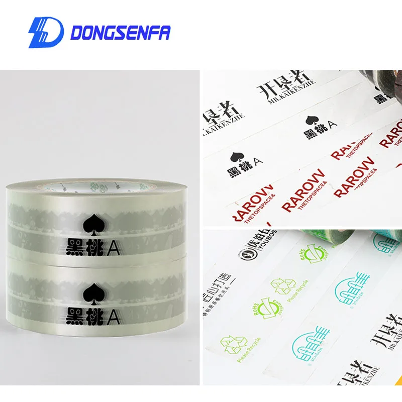 50mm*100M Custom Adhesive Tape With Logo Warning Carton Sealing Clear Transparent Tape Colorful Adhesive Ribbon