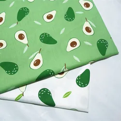 Meter Prints Quilting Fabric Cotton Twill Child Cotton Fabric Cloth Sewing DIY Handmade Printing Avocado Breathable Patchwork