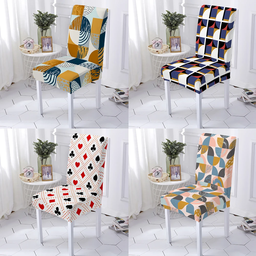 Texture Pattern Chair Cover Simple Seat Cover Game Protection Cover Design Sense Multifunctional Universal 1/2/4/6pcs