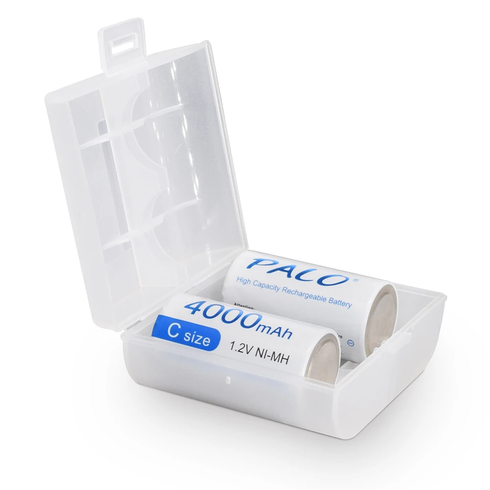 PALO 2-8pcs C Size Rechargeable Batteries 4000mAh 1.2V R14 C Cell Battery NI-MH C-Type Battery for Gas Cooker,Toy Car