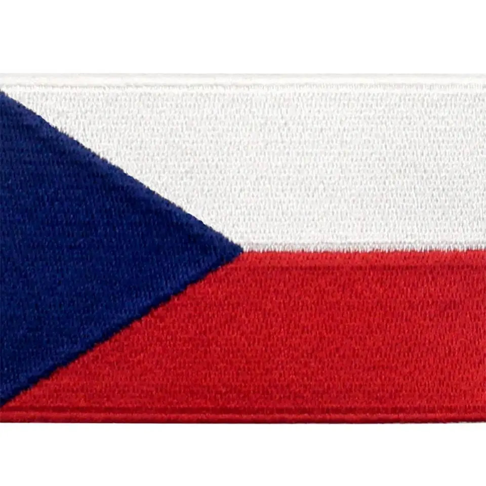 Embird Embroidered Patches Package Flag Czech Republic Ceo-Friendly 3D Iron On Badge for Jeans