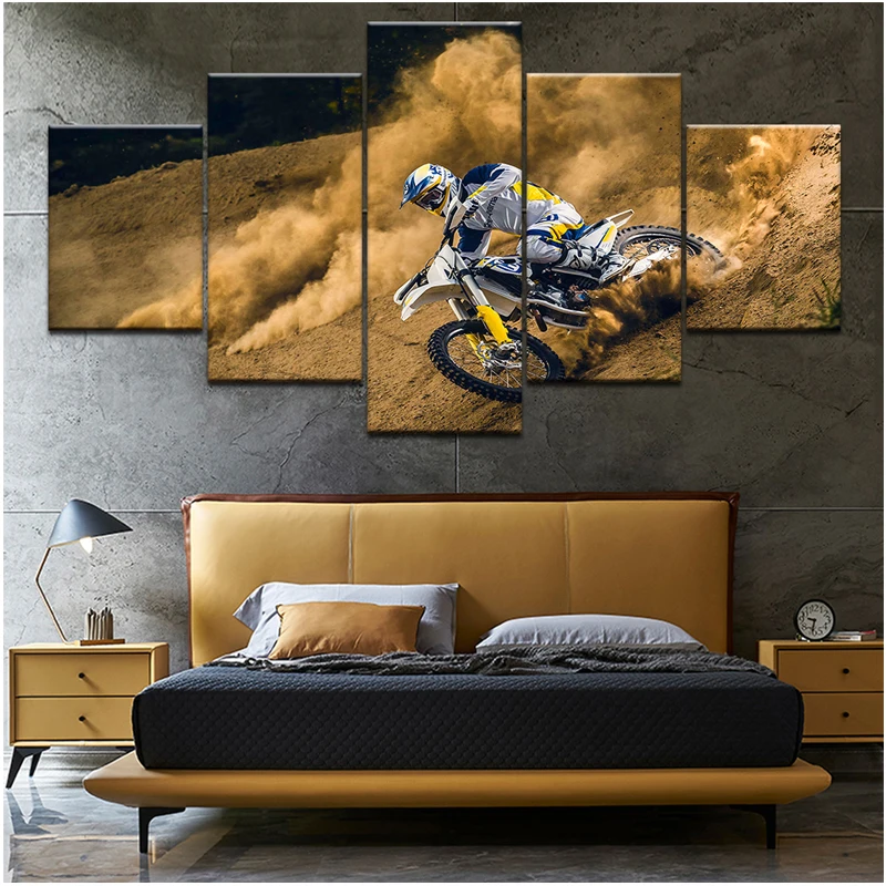 5D Diy Diamond Painting Full Square Drill Cars 5Pieces Cross Stitch Crafts Diamond Embroidery Rhinestone Motocross DesertZP-4279