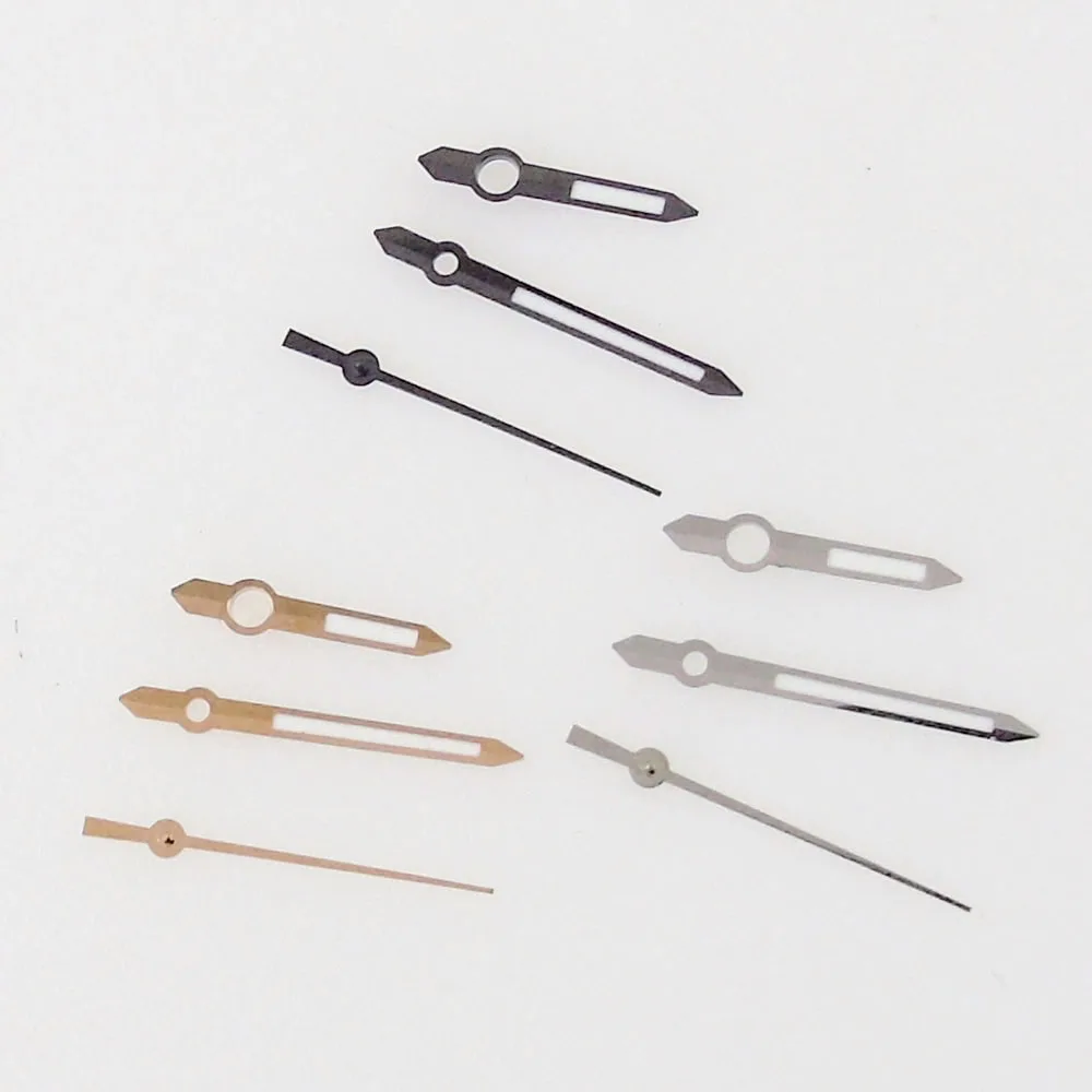 Silver/Black/Rose Gold Watch Hands Fit For NH35 NH36 Miyota 8215 821A 8205 DG/Mingzhu 2813 Movement Green Lume view 2
