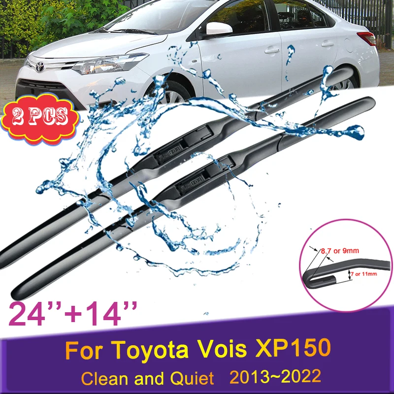 

Car Wiper Blades for Toyota Vois XP150 2013 2014~2022 Front Windshield Silent Frameless Snow Scraping Durable Rubber Accessories