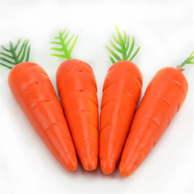 30pcs Plastic Foam Carrots artificial fruits and vegetables  Foe Wedding Christmas Family Kitchen Decoration Mini fake fruit