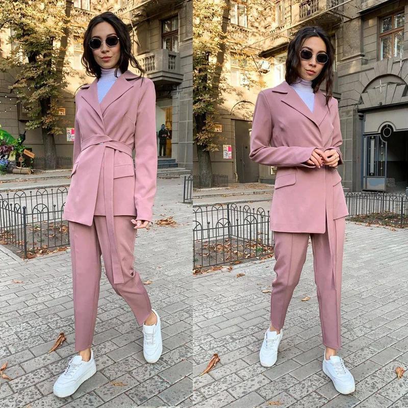 High Quality Bridal Pants Suits 2 Pieces Women Evening Party Tuxedos with Belt Mother of the Bride Formal Work Wear For Wedding