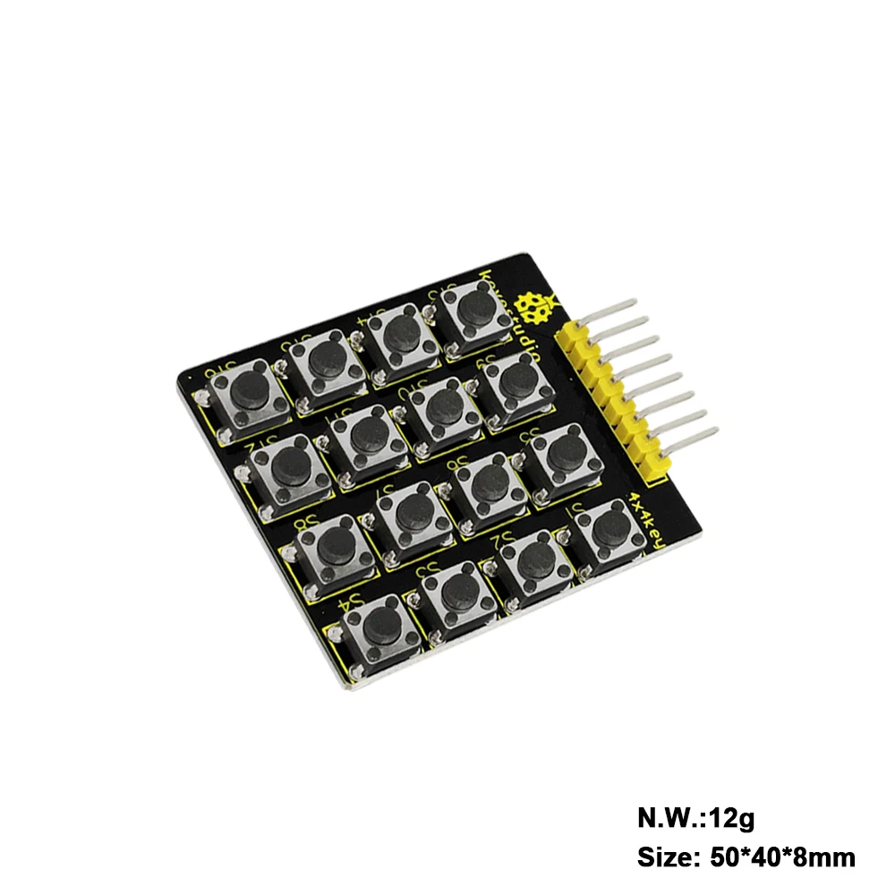 Large Button 4*4 Matrix Keypad for Arduino DIY Programming Projects