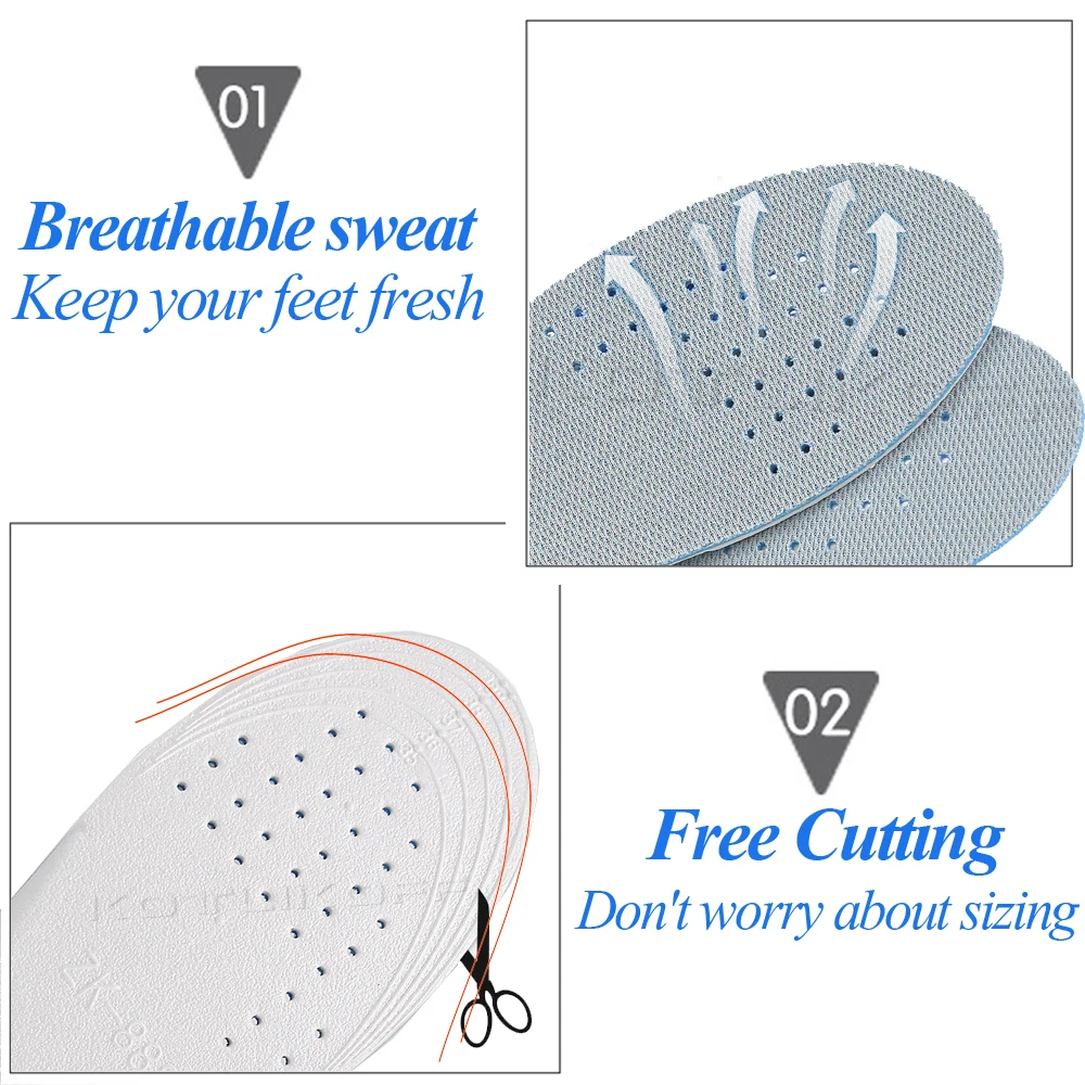 Height Increase Insoles For Men/Women 1.5/2.5/3.5CM Up Invisiable Arch Support Orthopedic Insoles Shock Absorption Insert