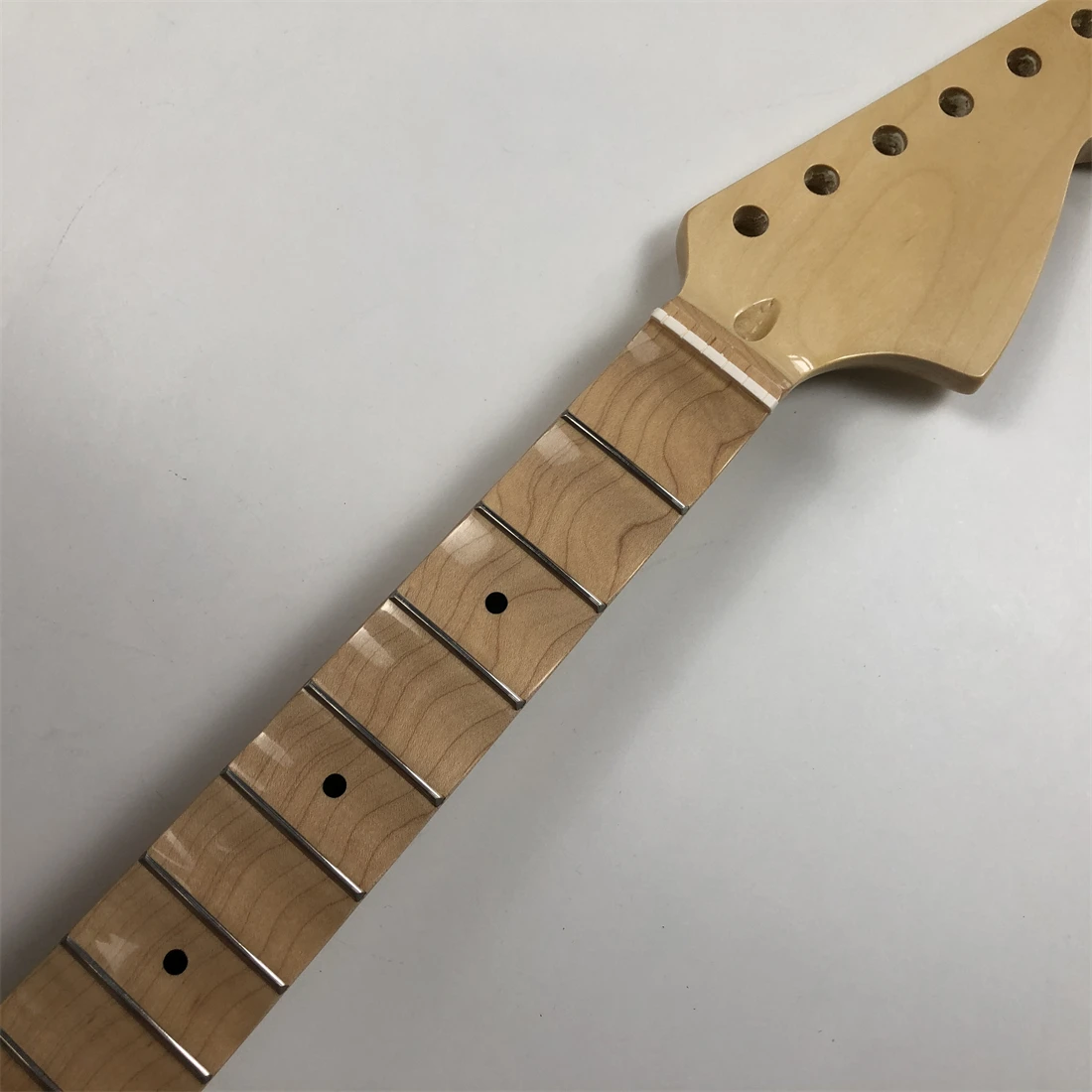 25.5inch Guitar Neck Big headstock Full Scalloped Fretboard Maple 21 Fret Guitar Part Gloss finished DIY